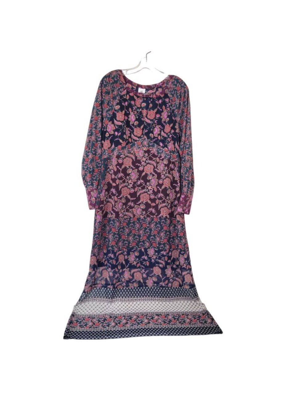 Cabi Maxi Dress Retro Flower Boho Print Size Medium - Picture 2 of 4